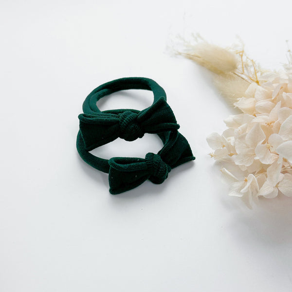Handmade Simple Bows - School colours - Bottle Green - 3