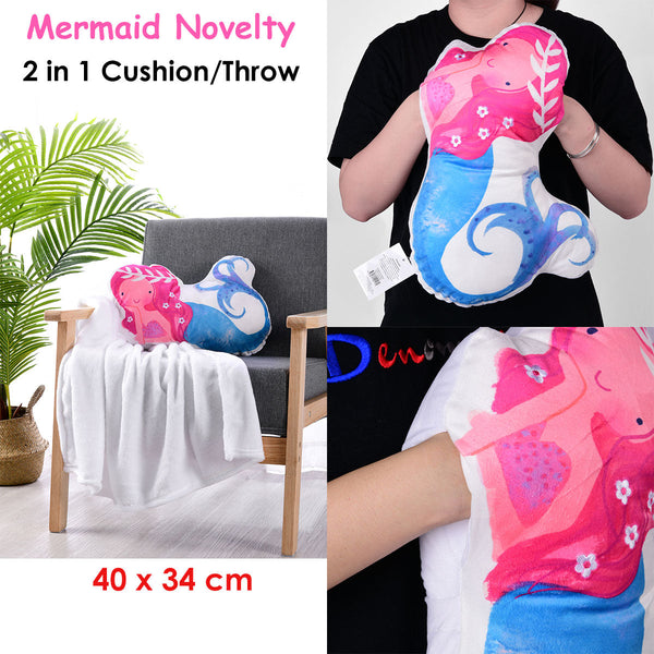 Happy Kids Mermaid Novelty Cushion/Throw - Baby & Kids >