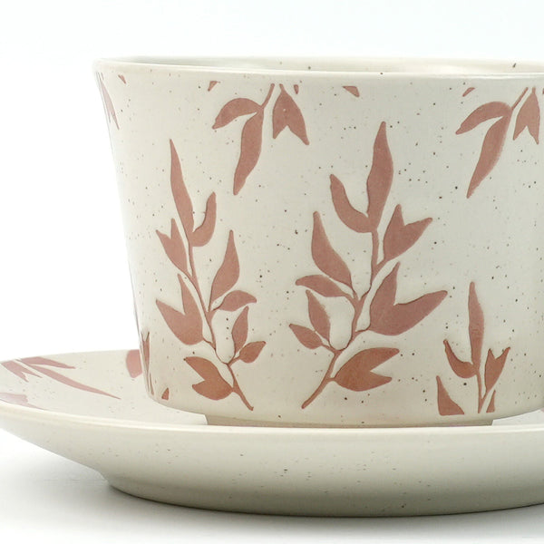 High-Fired Ceramic Stoneware Speckle Cup & Saucer Set 380ml