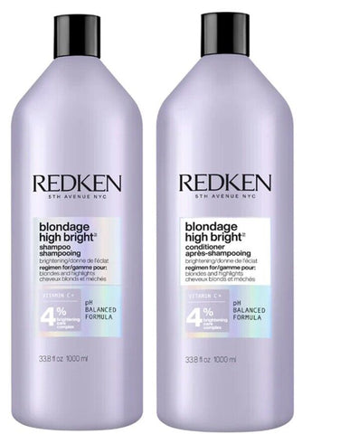 REDKEN BLONDAGE HIGH BRIGHT SHAMPOO 1 LITRE AND CONDITIONER 1 LITRE DUO