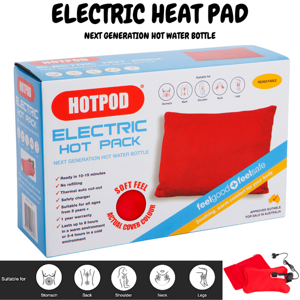 HOTPOD Electric Hot Pack Water Bottle Reheat-able Pillow