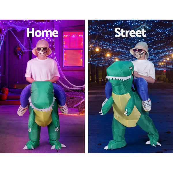 Inflatable Dinosaur Costume Adult Suit Blow Up Party Fancy
