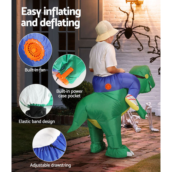 Inflatable Dinosaur Costume Adult Suit Blow Up Party Fancy