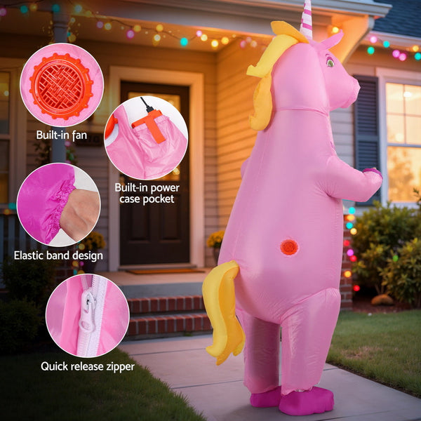 Inflatable Unicorn Costume Adult Suit Blow Up Party Fancy