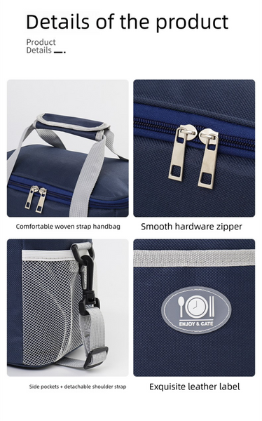 Insulated Lunch Bag Thermal Cooler Tote with Adjustable