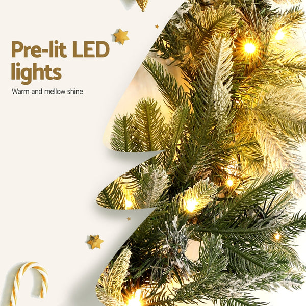 Jingle Jollys 3M Christmas Garland Pre-lit LED Lights Snow