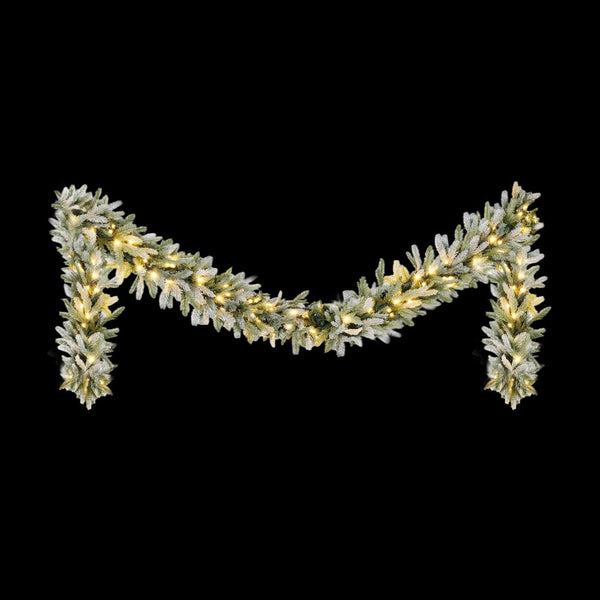 Jingle Jollys 3M Christmas Garland Pre-lit LED Lights Snow