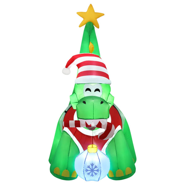 Jingle Jollys Christmas Inflatable Dinosaur 1.86M Height
