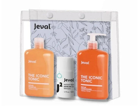 Jeval Trio Iconic Tonic Repair Shampoo & Conditioner+Instant Repair Leave-in Masque