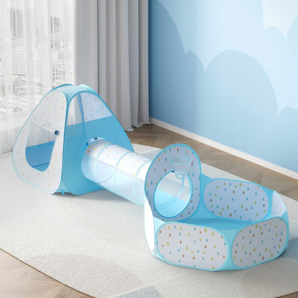 Keezi Kids Play Tent Pop Up Playhouse Ball Pit Tunnel