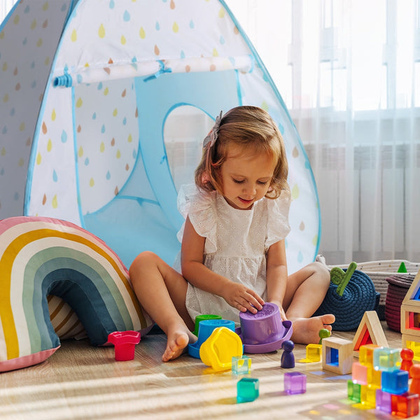 Keezi Kids Play Tent Pop Up Playhouse Ball Pit Tunnel