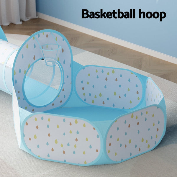 Keezi Kids Play Tent Pop Up Playhouse Ball Pit Tunnel