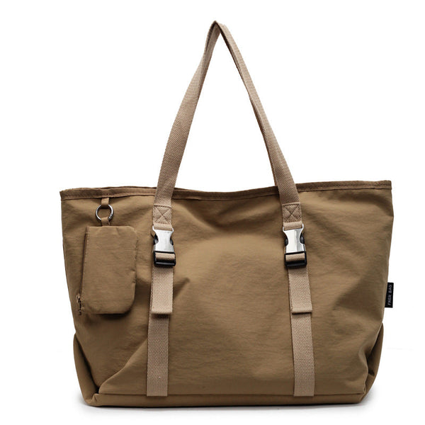 Khaki Modern Utility Tote Bag for Women - Large Capacity