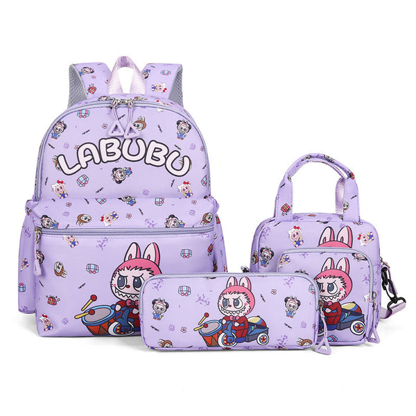 Kids Cartoon Character 3-Piece Backpack Set - Lightweight