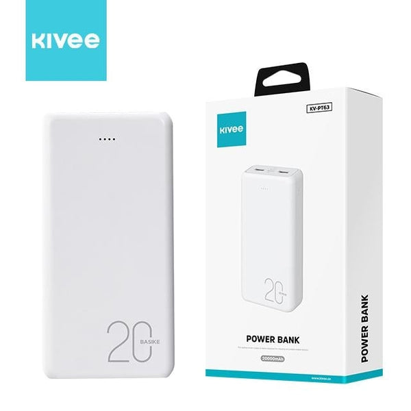 KIVEE PT63 20000mAh Power Bank White - Electronics >
