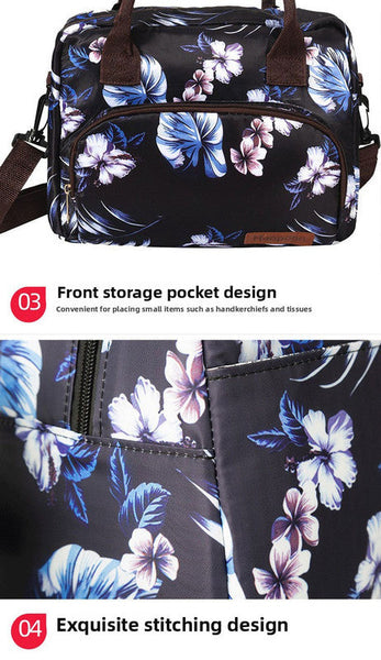 Large Insulated Lunch Bag with Shoulder Strap - Black
