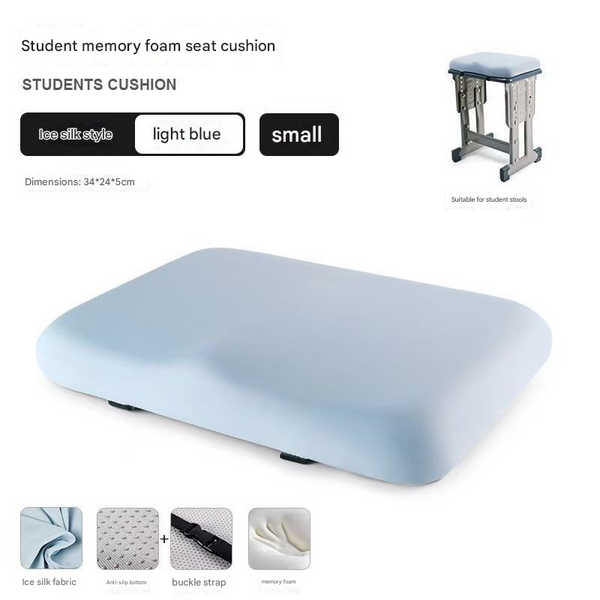 Light blue Ergonomic Memory Foam Student Seat Cushion –
