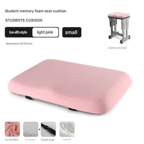 Light pink Ergonomic Memory Foam Student Seat Cushion –
