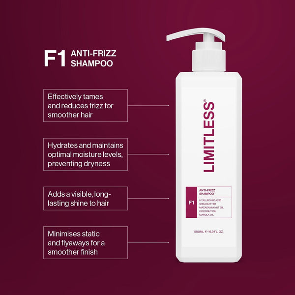 Limitless F1 Anti-Frizz Shampoo 500ml - Hair Care