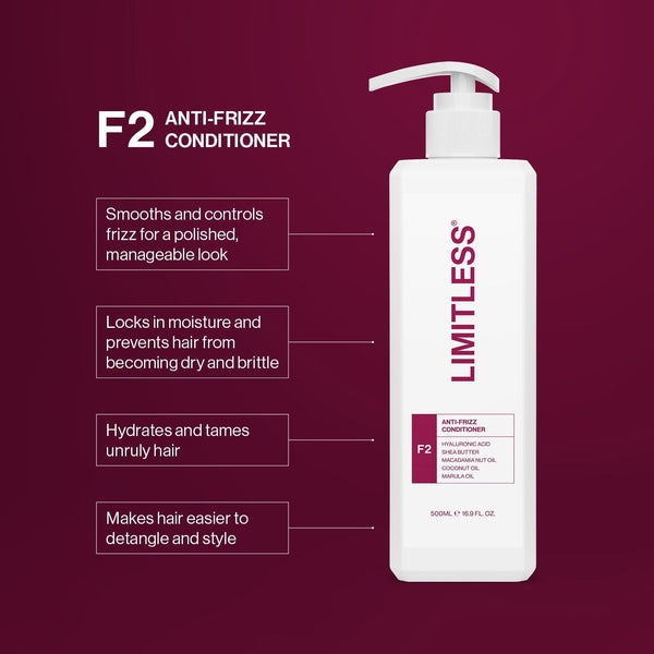 Limitless F2 Anti-Frizz Conditioner 500ml - Hair Care