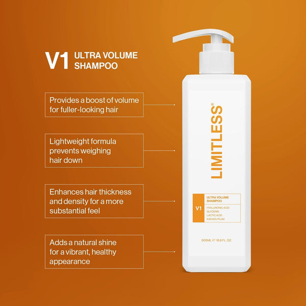 Limitless V1 Ultra Volume Shampoo 500ml - Hair Care