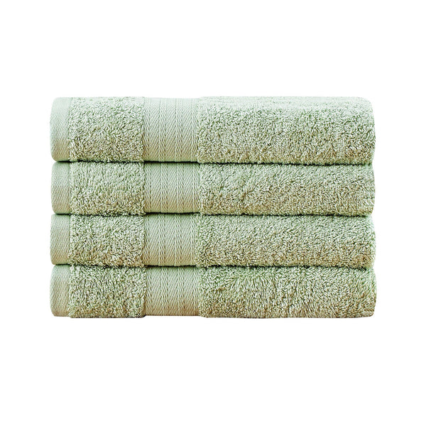 Linenland Bath Towel 4 Piece Cotton Hand Towels Set - Sage
