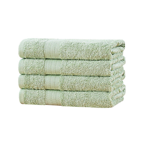 Linenland Bath Towel 4 Piece Cotton Hand Towels Set - Sage