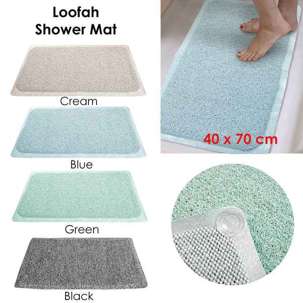 Loofah Shower Mat Black - Furniture > Dining > Wine Racks