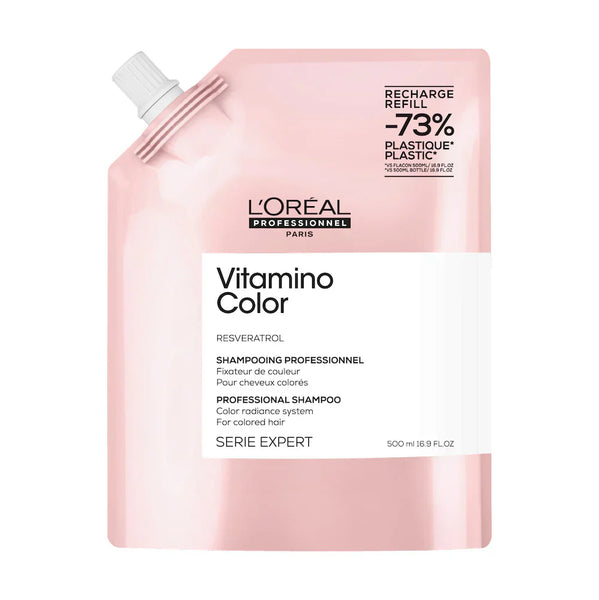 L’Oreal Vitamino Color Shampoo 500ml Refill Pouch - Haircare