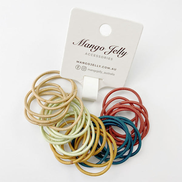 MANGO JELLY Kids Hair Ties (3cm) - Classic Forest