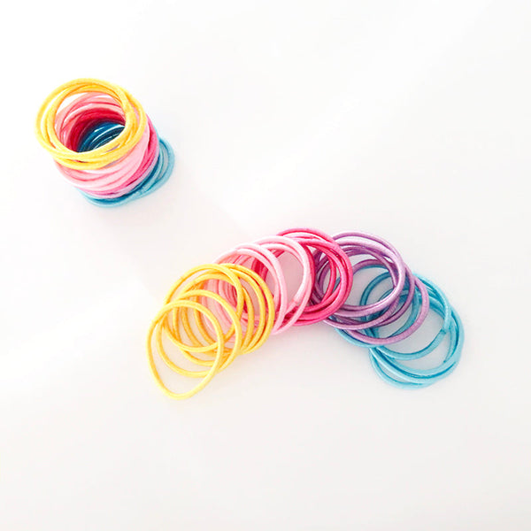 MANGO JELLY Kids Hair Ties (3cm) - Classic Summer Bright