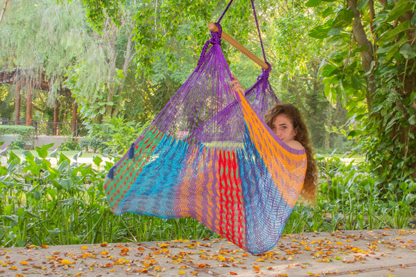 Mayan Legacy Extra Large Outdoor Cotton Mexican Hammock