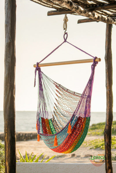 Mayan Legacy Extra Large Outdoor Cotton Mexican Hammock
