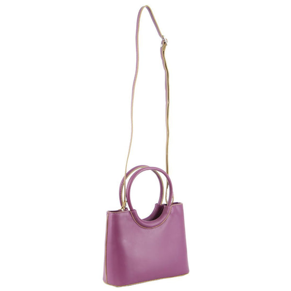 Milleni Mini Fashion Bag Tote Handbag in Plum - Fashion >