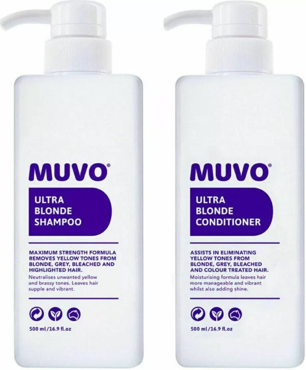 MUVO Ultra Blonde Shampoo and Conditioner 500ml Duo