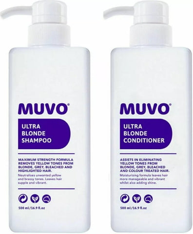 MUVO Ultra Blonde Shampoo and Conditioner 500ml Duo