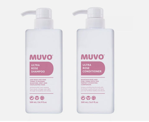 MUVO Ultra Rose Shampoo & Conditioner 500ml DUO - For Pink Tones