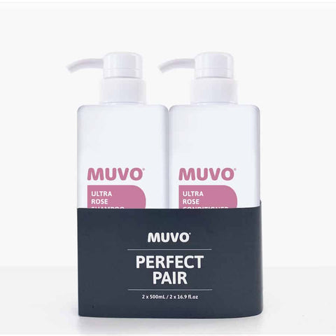MUVO Ultra Rose Shampoo and Conditioner 2x 500ml Bundle Duo