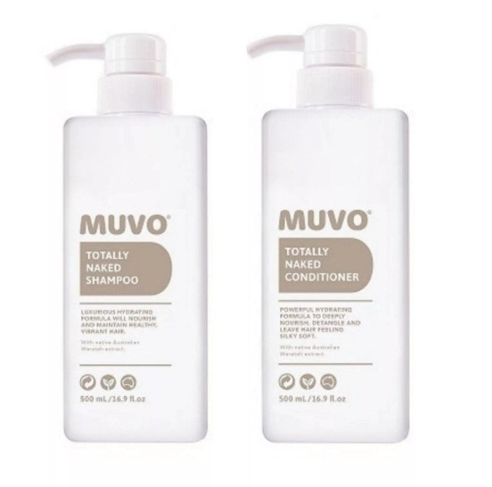 MUVO Totally Naked Shampoo and Conditioner 500ml Duo