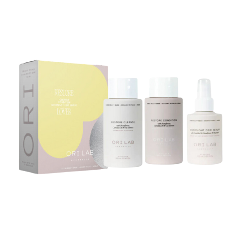 NAK ORI LAB RESTORE TRIO shampoo Conditioner & overnight dew serum