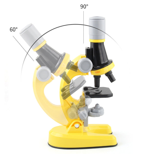 Orange Kids Biological Microscope Kit 100x 400x 1200x LED