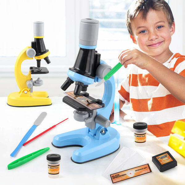 Orange Kids Biological Microscope Kit 100x 400x 1200x LED