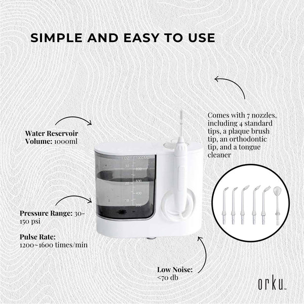 Orku 1000ml Water Flosser Electric Oral Irrigator