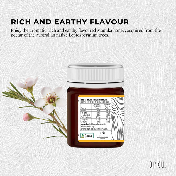 Orku 250g MGO 500+ Australian Manuka Honey - 100% Raw