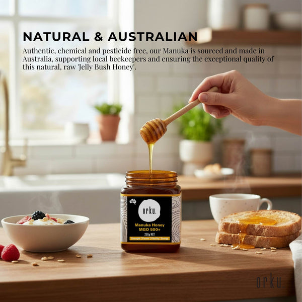 Orku 250g MGO 500+ Australian Manuka Honey - 100% Raw