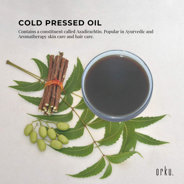 Orku 25ml Organic Neem Seed Oil - Debitterised Cold Pressed