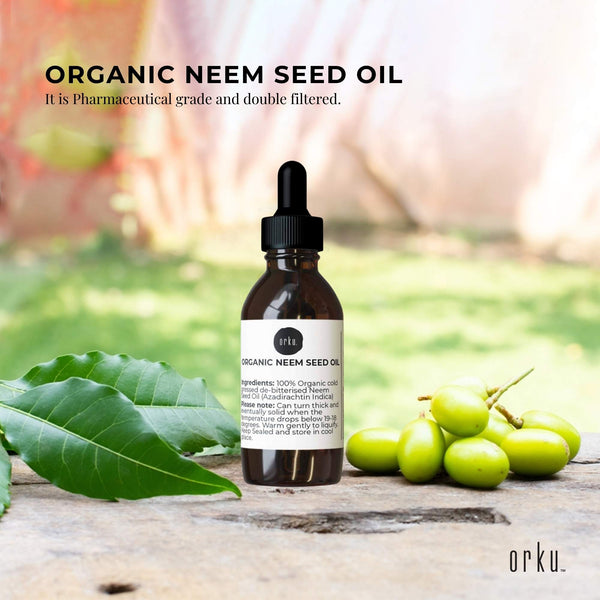 Orku 25ml Organic Neem Seed Oil - Debitterised Cold Pressed