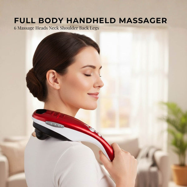 Orku Handheld Body Massager 6 Heads Adjustable Speed Neck