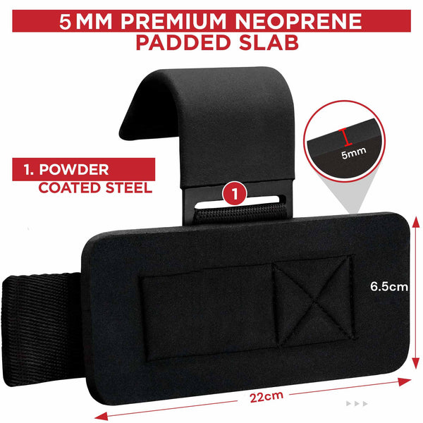 Pair Weight Lifting Hooks Straps Grip Wrist Wrap Support