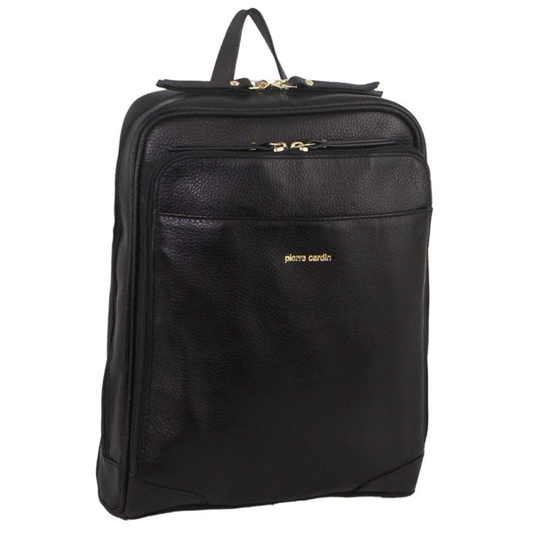 Pierre Cardin Rustic Womens Leather Backpack Bag Handbag